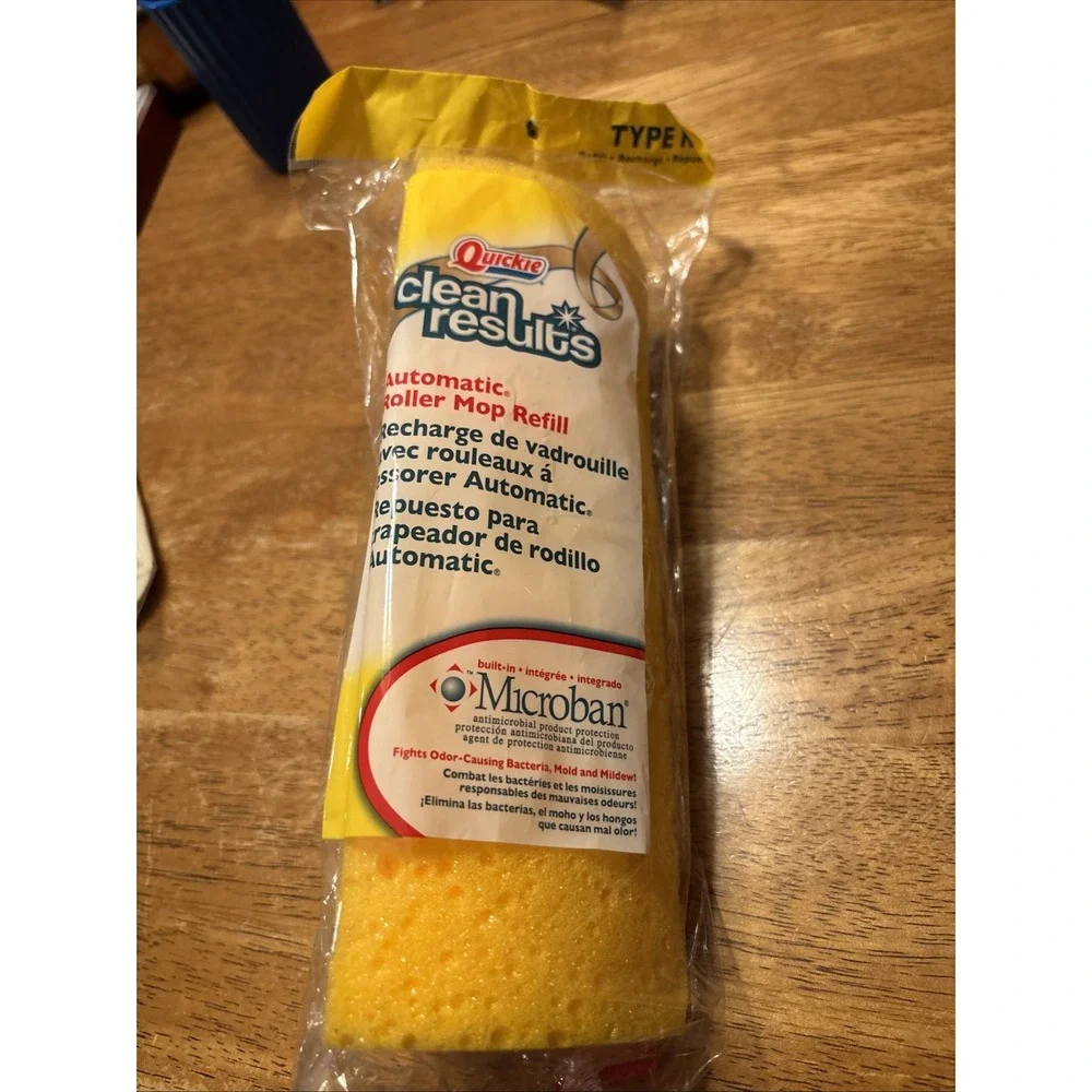 NEW Old Stock 2014 Quickie Sponge Mop Refill Type H Microban 0472CRMB-05 USA‎